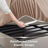 Vista 175 de Empyrean Charcoal Grey Extra Deep Pocket Fitted Sheet Full Size, Hotel Luxury Deep Pocket Full Size Fitted Sheet Only Easily Fits 18 to 24 Inch