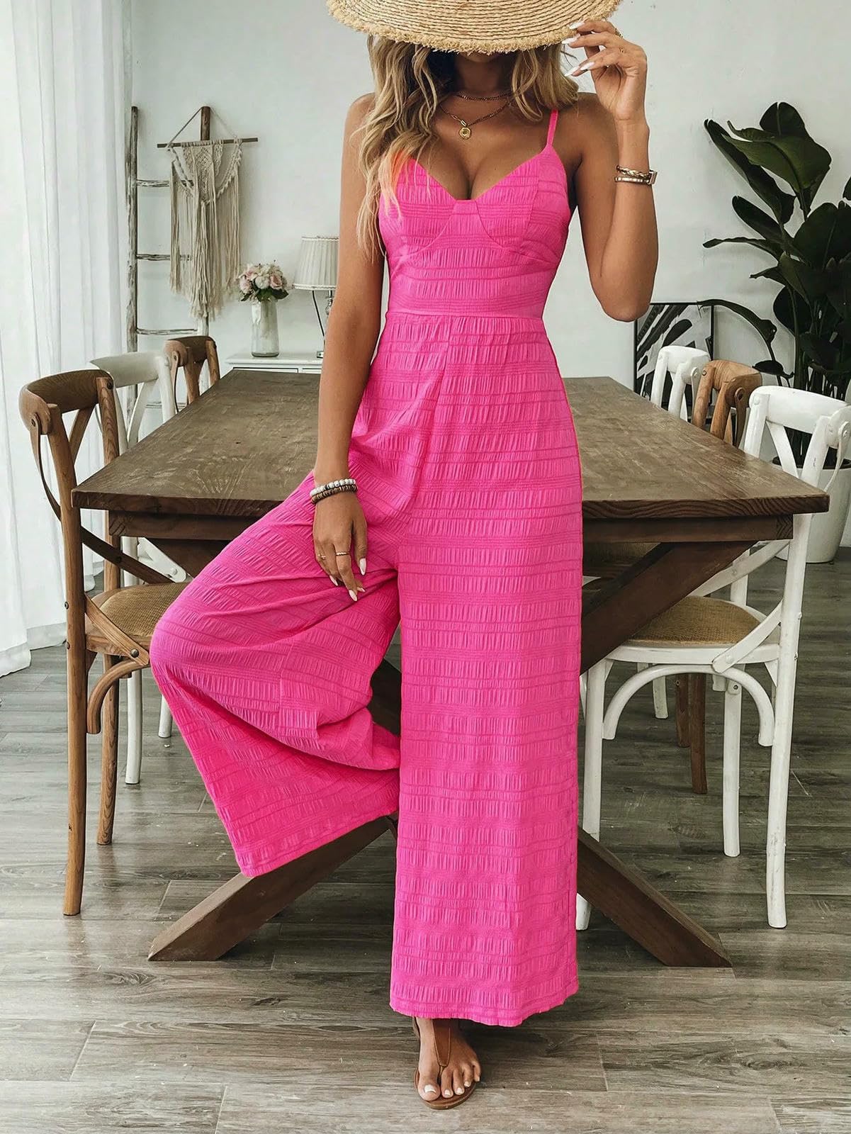 Mono De Verano Mono De Verano Informal Sin Espalda para Mujer, Ideal para Vacaciones.