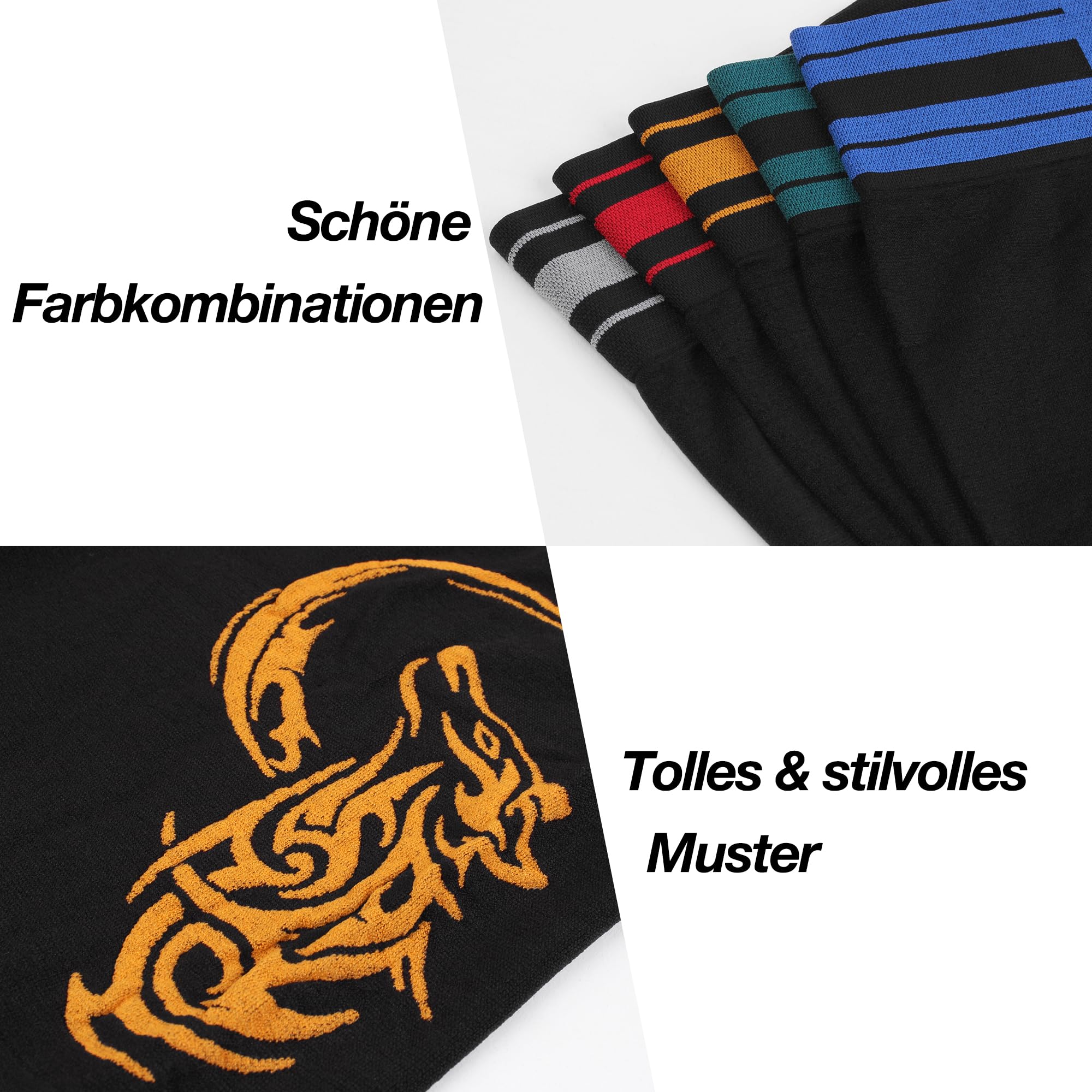 L&K Lot de 5/8/10 Boxers rétro en Microfibre Collection, Tailles S-3XL, Confortable et sans Coutures latérales gênantes, différents Motifs