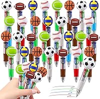 Vista 20 de CZWZ 8 piezas de bolígrafos de cuentas navideños, bolígrafos de plástico con cuentas y cuentas de silicona multicolor, bolígrafos navideños