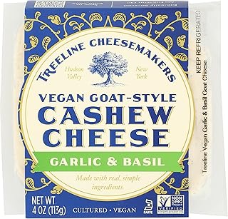 TREELINE Garlic & Basil Plant Based Goat Cheese, 4 OZ