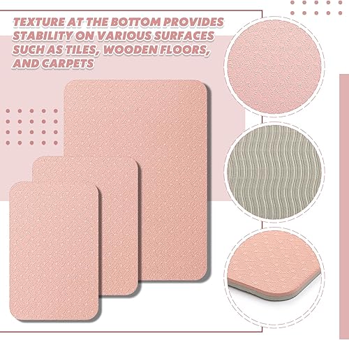 Miniatura 90 de 3 tapetes silenciadores para máquina de coser, tapete para máquina de coser, almohadilla de goma antideslizante que se mantiene en su lugar para Rosa