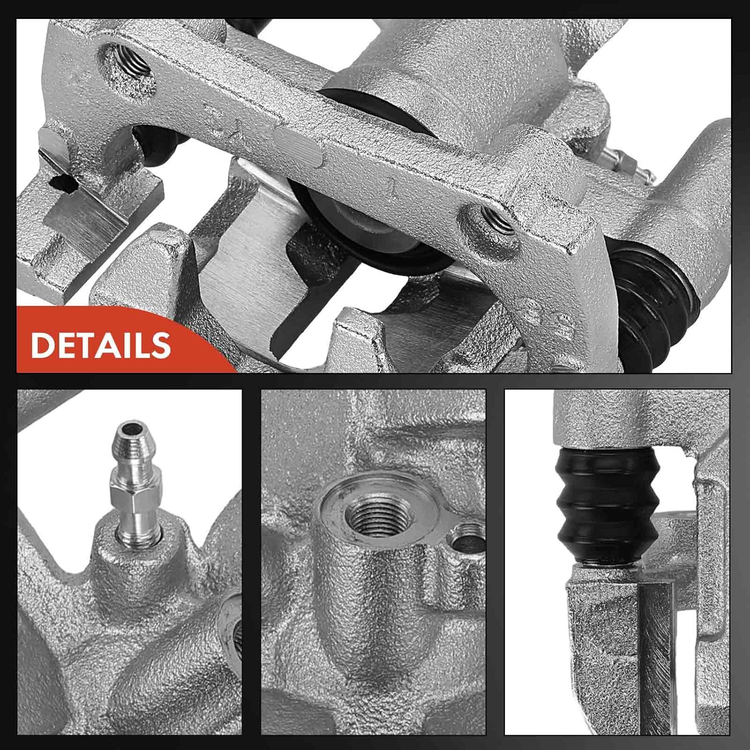 A-Premium Disc Brake Caliper Assembly with Bracket Compatible with Mazda Miata 1990 1991 1992 1993 - Rear Driver and Passenger Side, 2Pcs