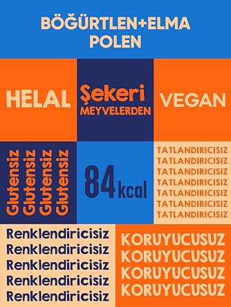 Mixmey Böğürtlen Şöleni Meyve Barı – 12 Adet | Sağlıklı Atıştırmalıklar – Glutensiz, Koruyucusuz, Polen İçerir, Vegan,%100 Meyve