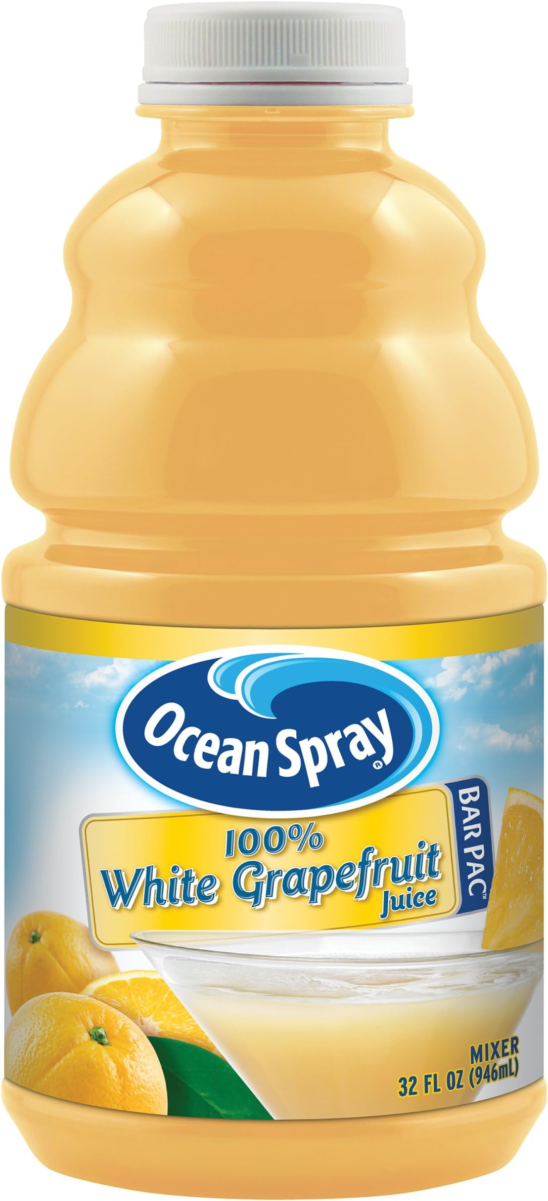 Ocean Spray White Grapefruit Mixer Bottle, 32 Ounce Bottles (Pack of 12)