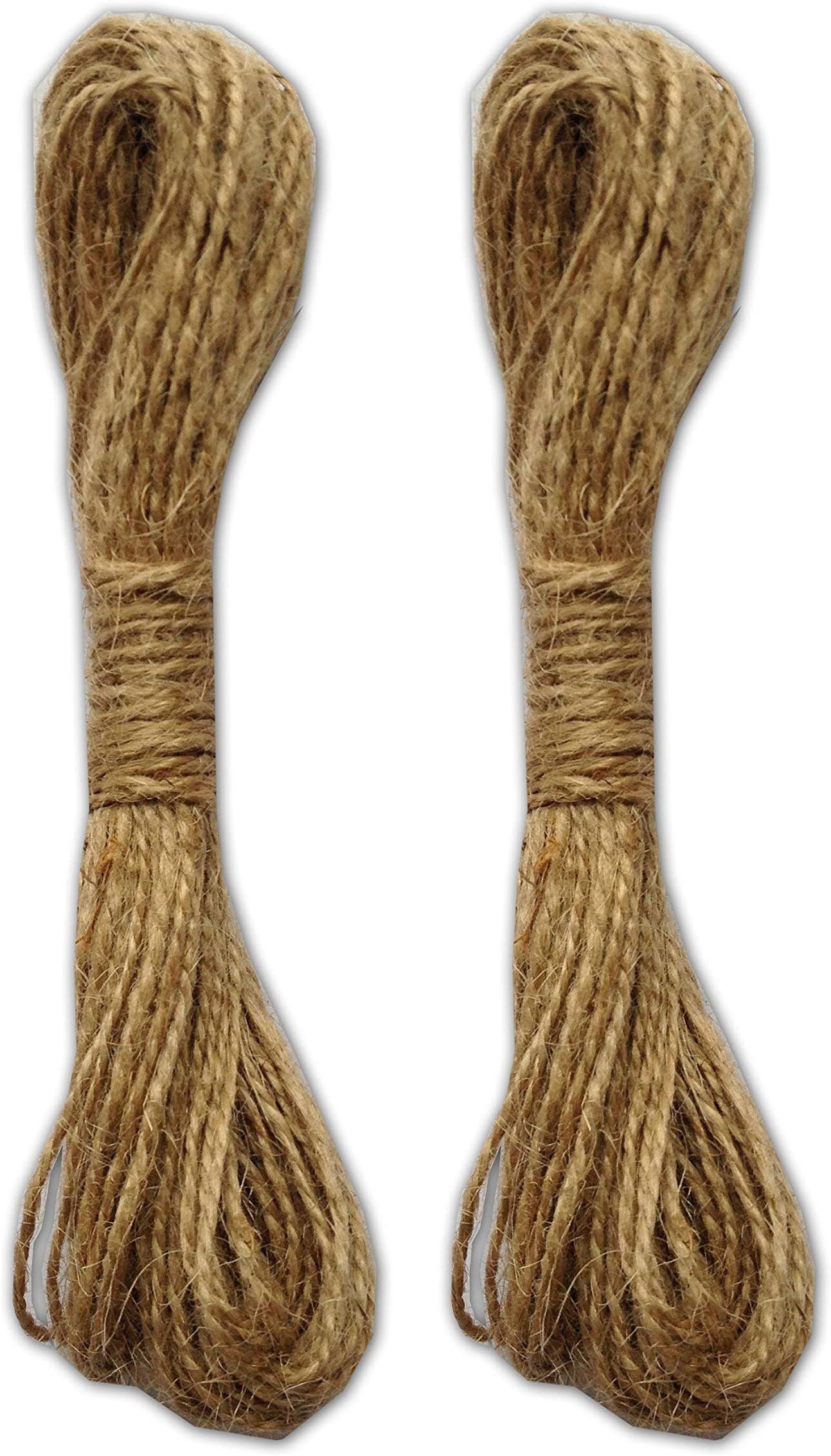 LWR CRAFTS Jute Cord Twine 1.5mm 90ft Natural for Mini Clothespins