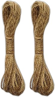LWR CRAFTS Jute Cord Twine 1.5mm 90ft Natural for Mini Clothespins