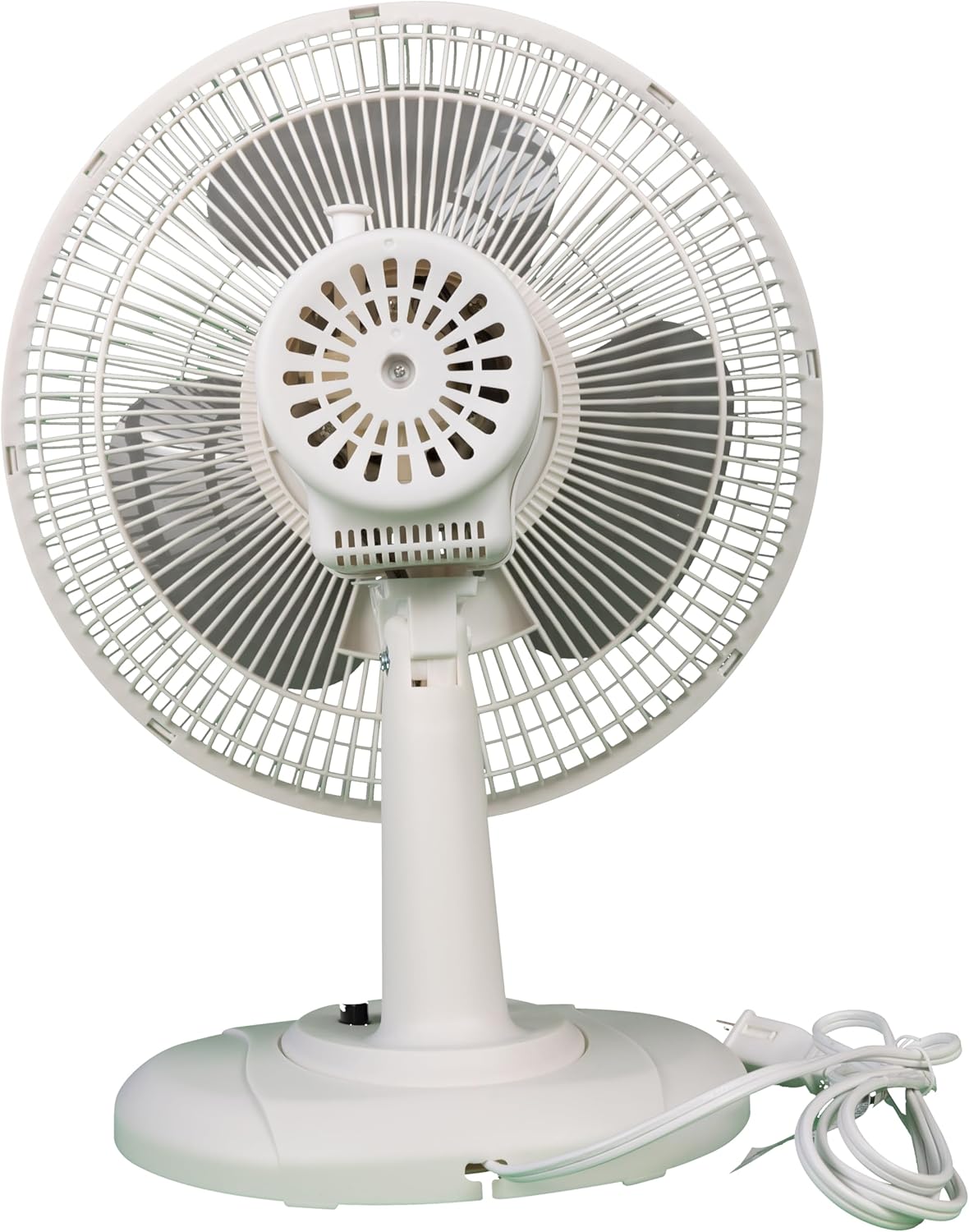 Seasons Comfort Oscillating Table Fan With Adjustable Tilt, 70 Degree Oscillation, Convenient Push Button Controls, Quiet, 12 Inch, 3 Speed, White Desk Fan - Fan for Home, Bedroom, Dorm & Office FTT12