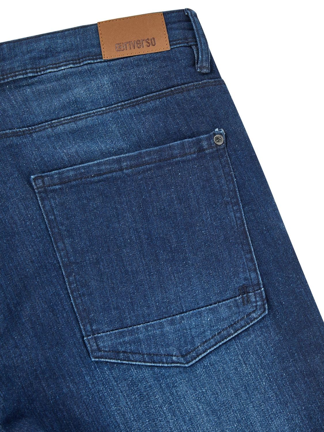 riverso Jeans Herren Stretch lang Straight Fit RIVChris Jeanshose Hose | Schwarz Blau Grau 29 30 31 32 33 34 36 38 40