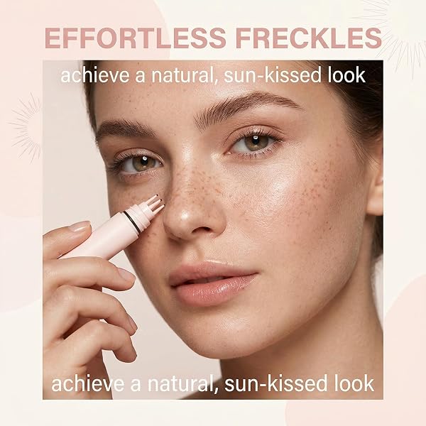 NHPY 1 Pezzi Freckle Timbro, Penna Lentiggini, Impermeabile e Resistente al Sudore, Asciugatura Rapida 6s & Durata 24h, Trucco Lentiggini per Lentiggini del Viso - 2