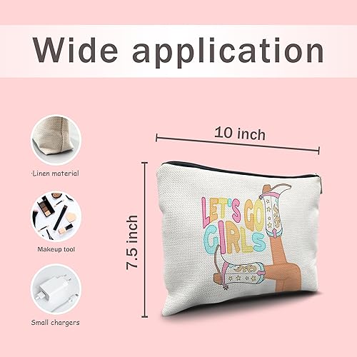 Miniatura 5 de Retro Groovy Western Cowgirl Maquillaje Cosméticos Bag2, Western-3