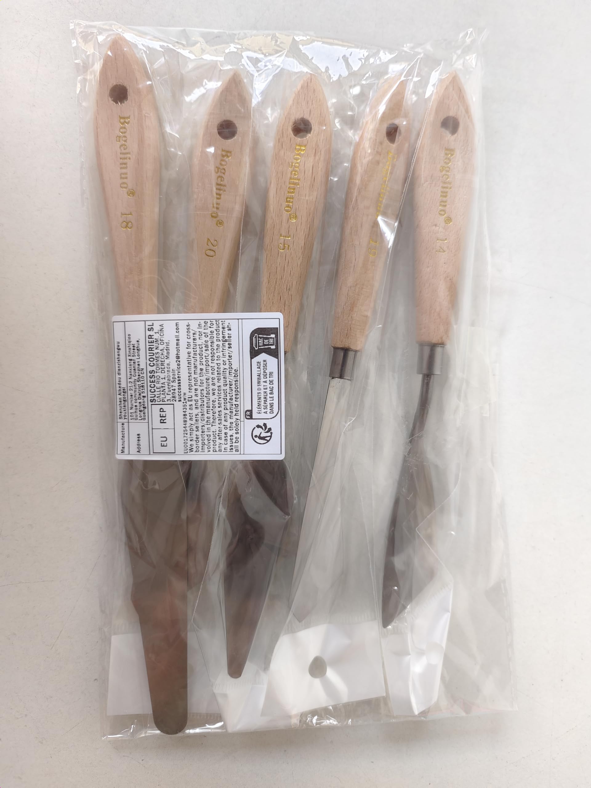 10 Pezzi Coltelli Da Pittura Per Artisti - Spatole In Acciaio Inox Con Manico In Legno - Foto 3