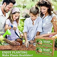 Vista 34 de Riare Paquete de 2 sustratos de chips de coco para plantas, 2.2 libras, ladrillo de cáscara de coco 100% orgánico con baja EC y pH equilibrado