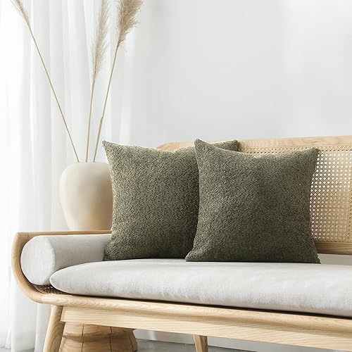 FIOUOVO Juego de 2 fundas de almohada texturizadas de 18 x 18 pulgadas almohadas decorativas para cama sofá almohadas para sala de estar almohadas