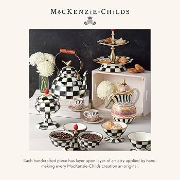 Amazon.com | MACKENZIE-CHILDS Enamel Teapot, Cute Small