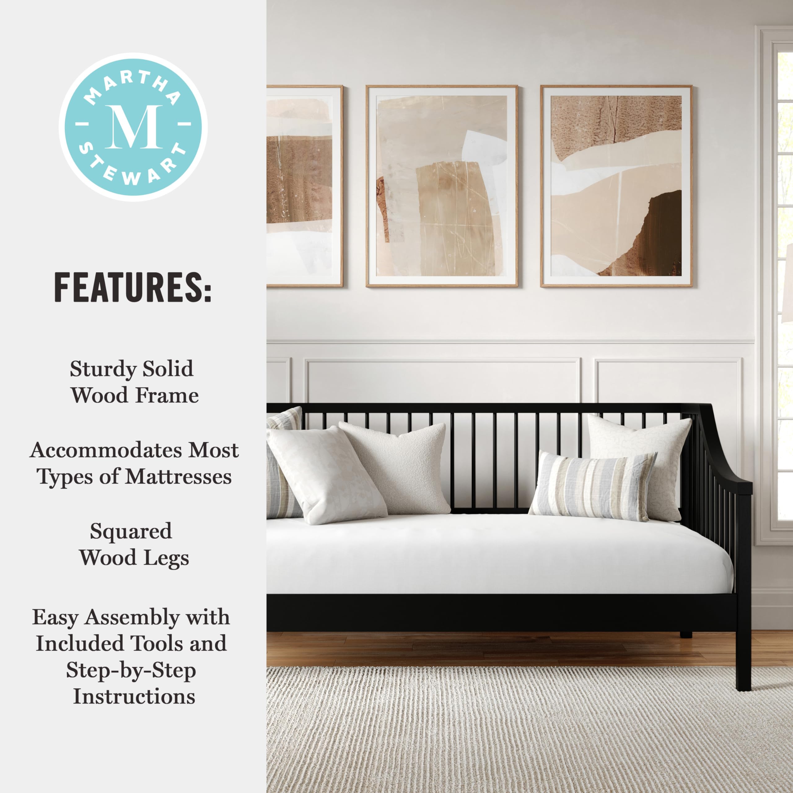 Amazon.com: Martha Stewart Neely Platform Daybed with Wood