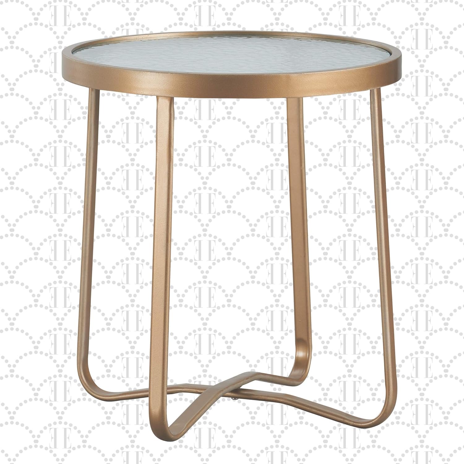 Elle Decor Modern Mirabelle Outdoor Patio Modular Furniture Collection, White or Gold Frame, Side Table, Gold