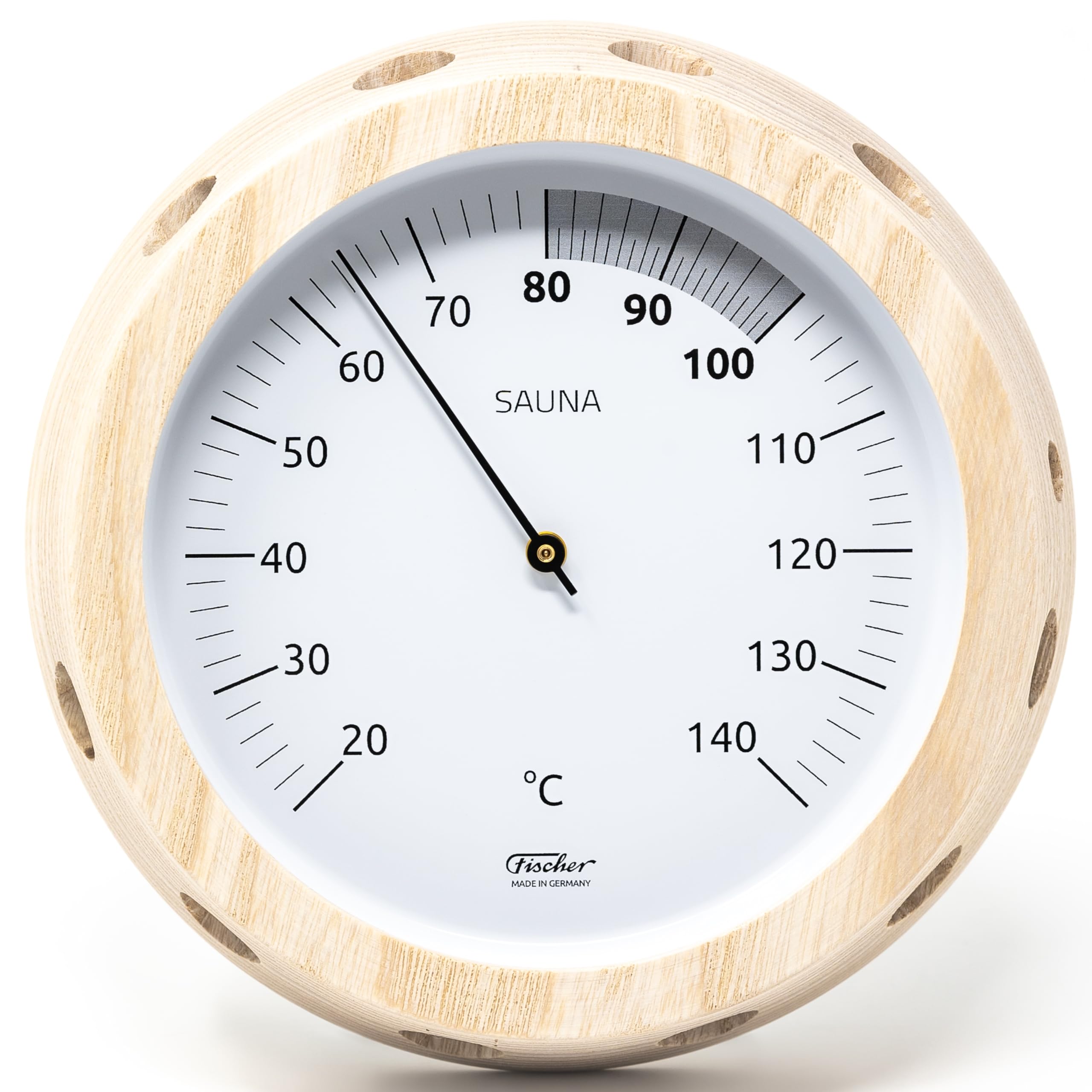 Fischer 3076.00 LUFFT - Termómetro para sauna (fresno, fabricación alemana)