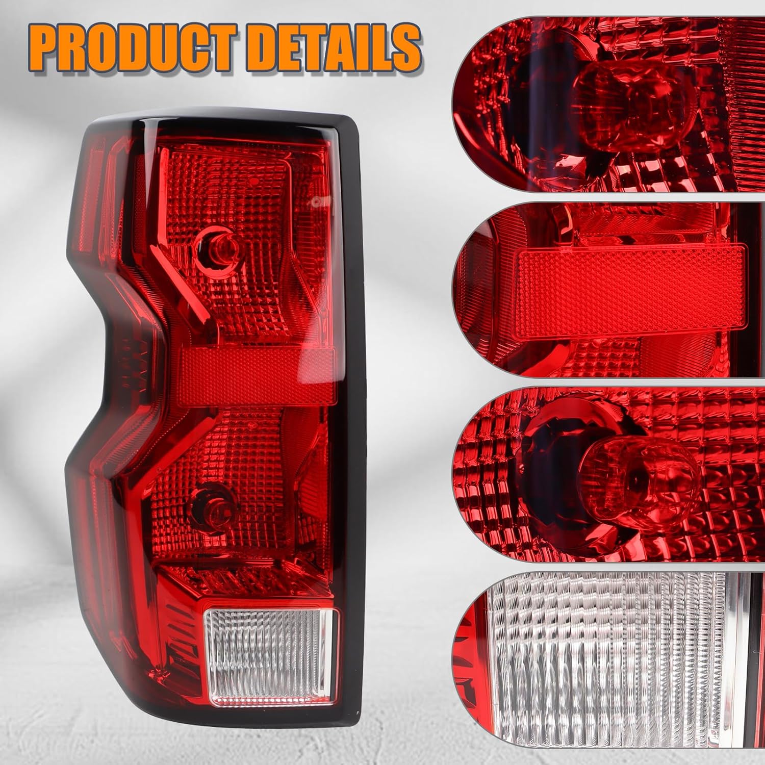 LH Halogen Tail light With Bulb Harness Assembly Compatible with 2023-2024 Chevy Colorado LT/Trail Boss/Work Truck Incandescent Chevrolet Tail Lamp Left Driver Side 85651742 GM2800325