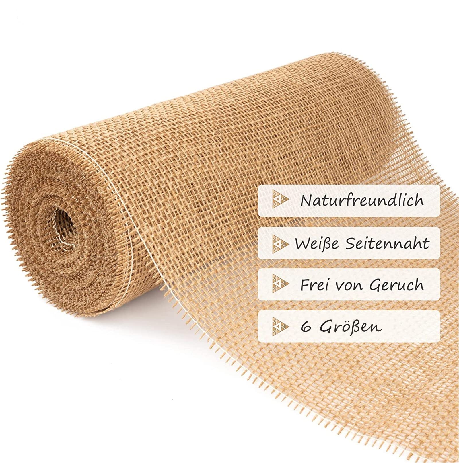Vintage Jute Hessische Tafelloper Natuurlijke Jute Land