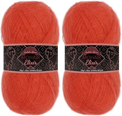 JubileeYarn - Ovillo de lana de mohair (mezcla de lana de bebé, 1.76 ozmadeja), mimosa, 2 madejas