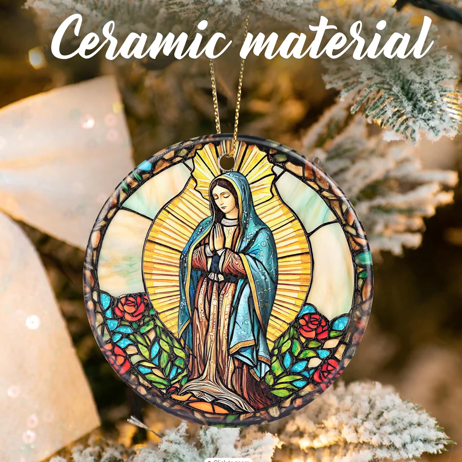 Our Lady of Guadalupe Christmas Ornaments: Christmas Tree Ornaments, Mexican Mom Holiday Decor, Stocking Stuffers, Gift Ideas, Xmas Gifts, and Latin Mom Gifts - Image 4