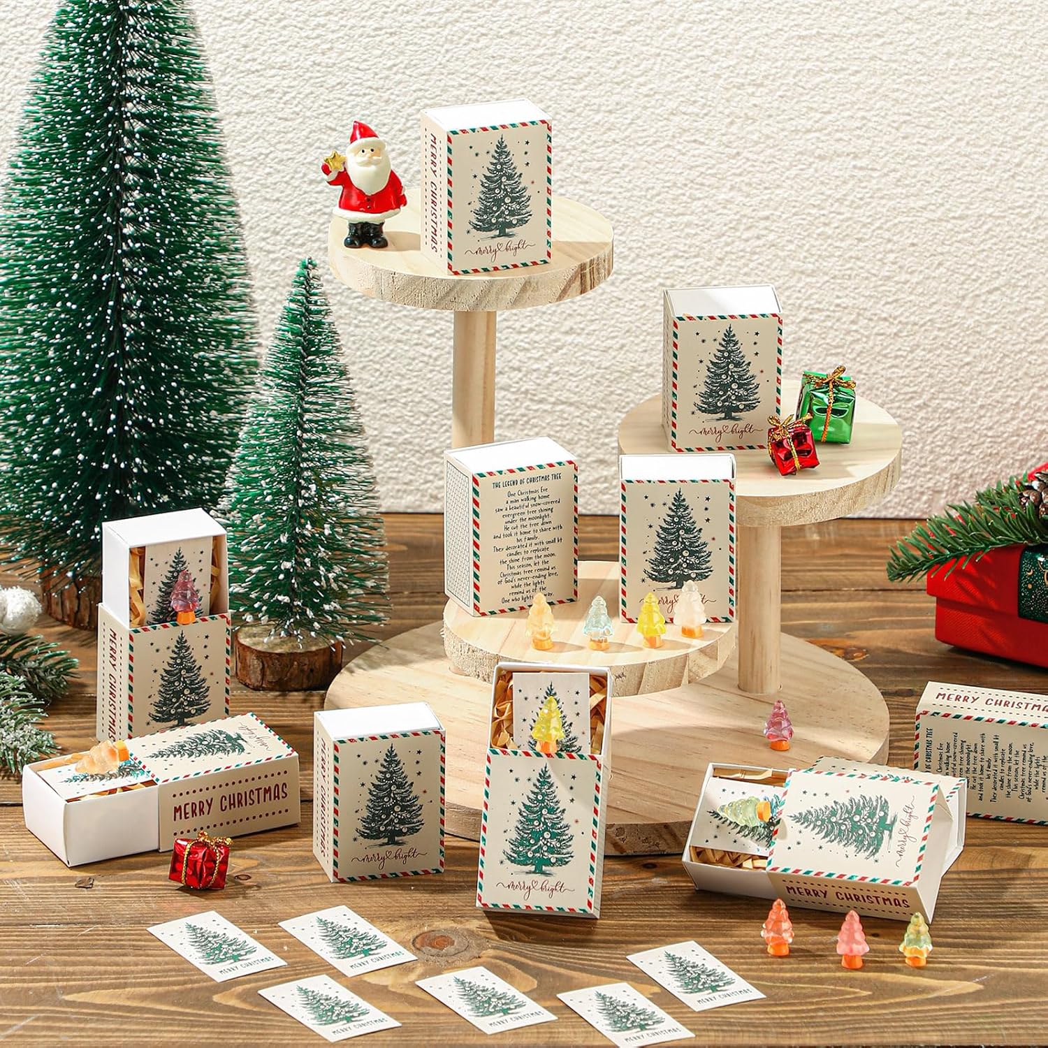 12 Sets Emotional Support Appreciation Gift Bulk for Employee Christmas Tree Positive Resin Team Building Small Thank You Gifts for Staff Coworkers Christmas Appreciation Day