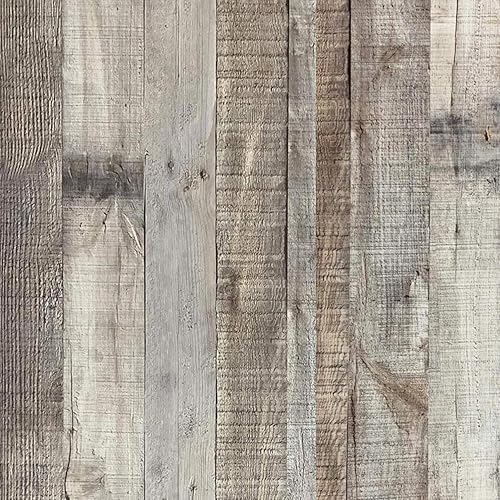 Vintage Wood Wallpaper Rustic Wood Wallpaper Stick and Peel Self Adhesive Distressed Wood Look Wallpaper Vinyl Shelf Home Wood Panel Wall Paper Covering Film 17.8"× 120"