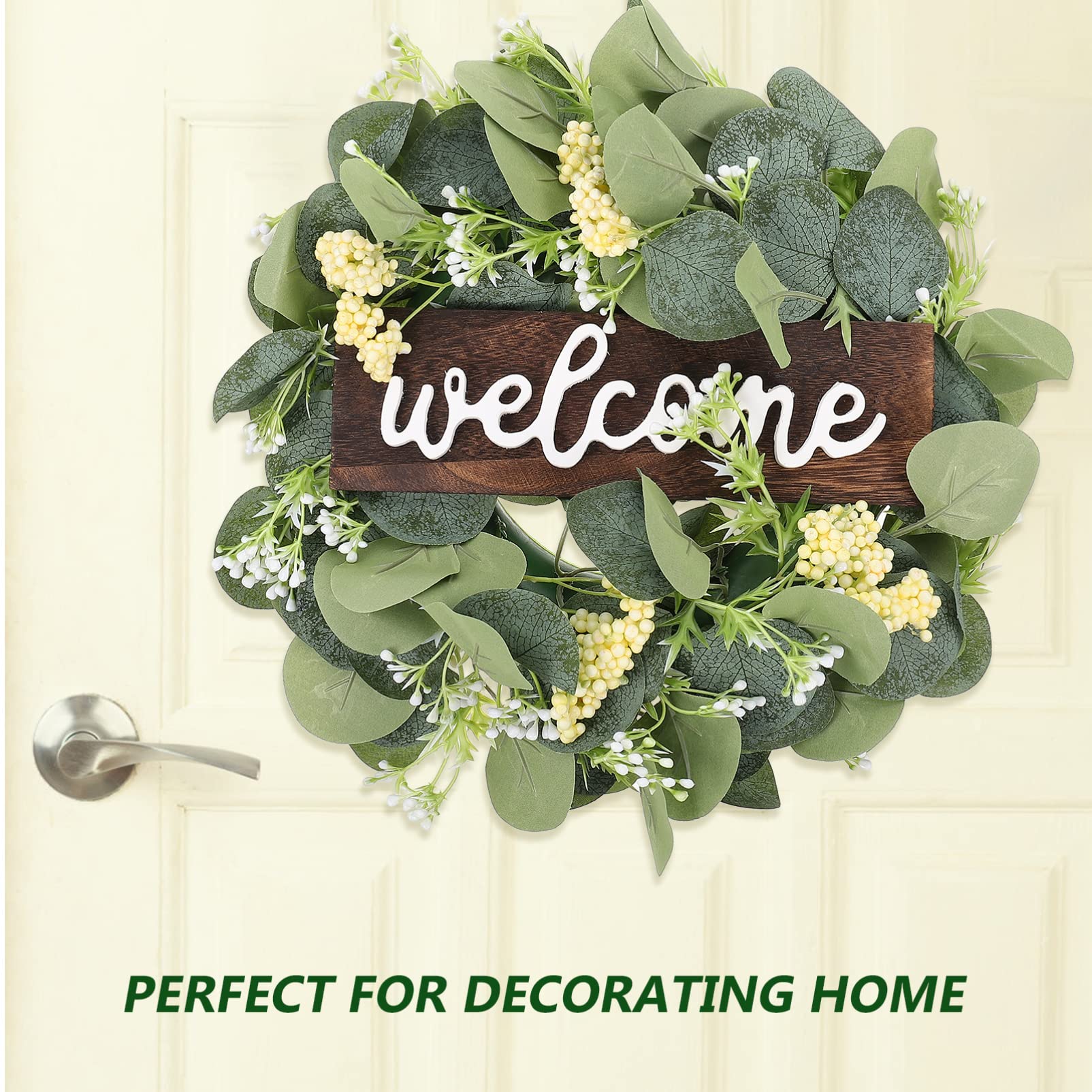 de Eucalipto Verde Artificial para Puerta de Bienvenida