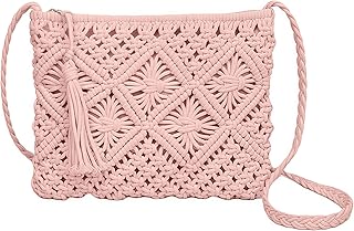 Boho Crocheted Purse Summer Beach Crossbody Bag Bohemian Shoulder Bag Cr...