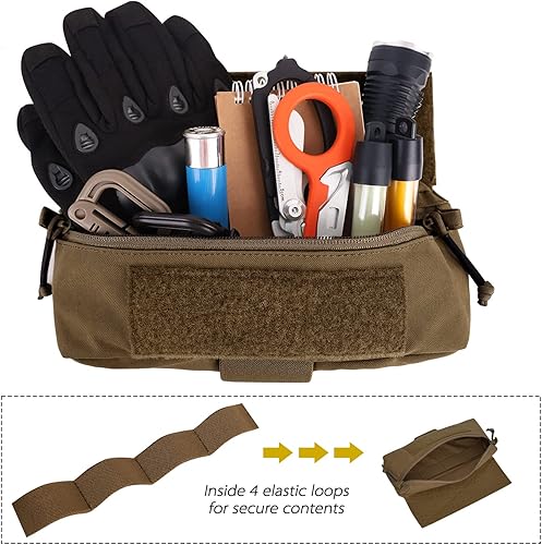 Miniatura 4 de PETAC GEAR Mini bolsa táctica de la gota de la bolsa de la riñonera de la herramienta para el aparejo del pecho del chaleco táctico