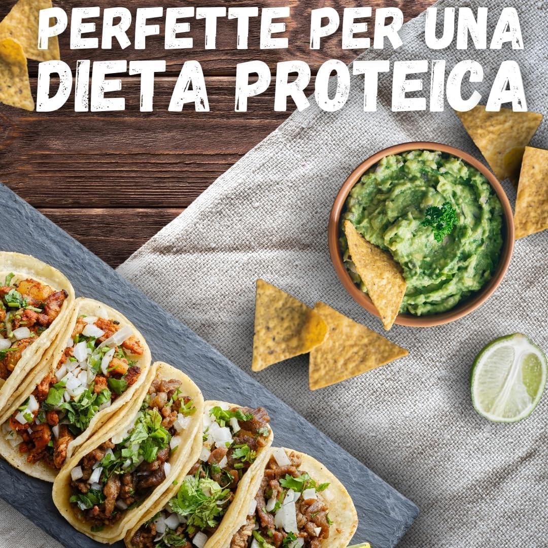 Nätoo 18 Tortillas Messicane, Piadine Keto, 22% Protein, Ricca di Fibre, Dieta Chetogenica Prodotti Low Carb, Prodotti Keto, Cibo Proteico, 4.4g Carboidrati per Tortilla