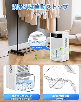 除湿機 3L大容量タンク 1L/日 2025最新 デュアル冷却プレート 強力除湿 Amazon | 【Amazon.co.jp限定】除湿機 3L大容量タンク 除湿量1L