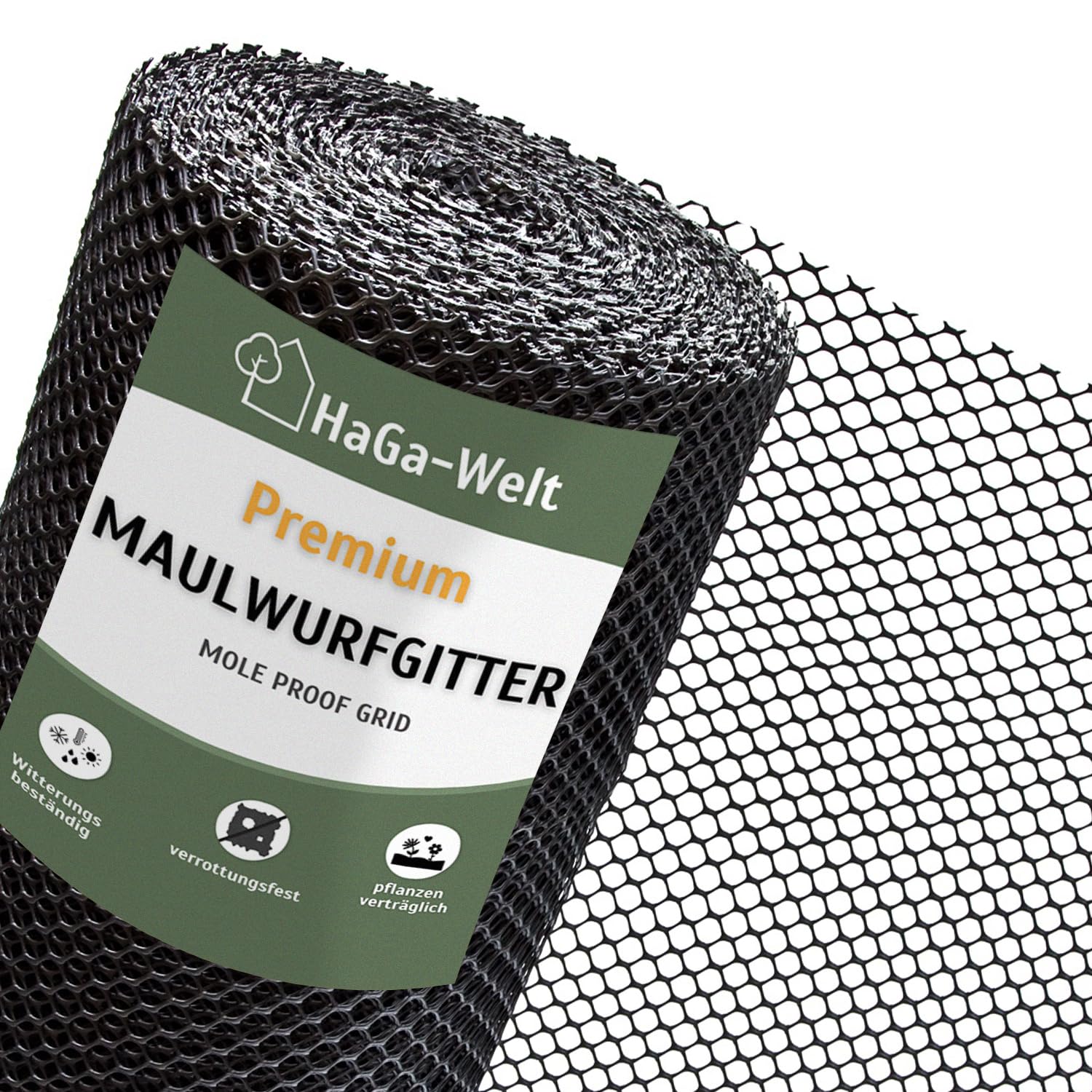 HaGa Maulwurfgitter 1m x 100m aus Kunststoff zum Maulwurf Vertreiben im Garten - tierfreundlicher Maulwurf Vertreiber | Maulwurfschreck