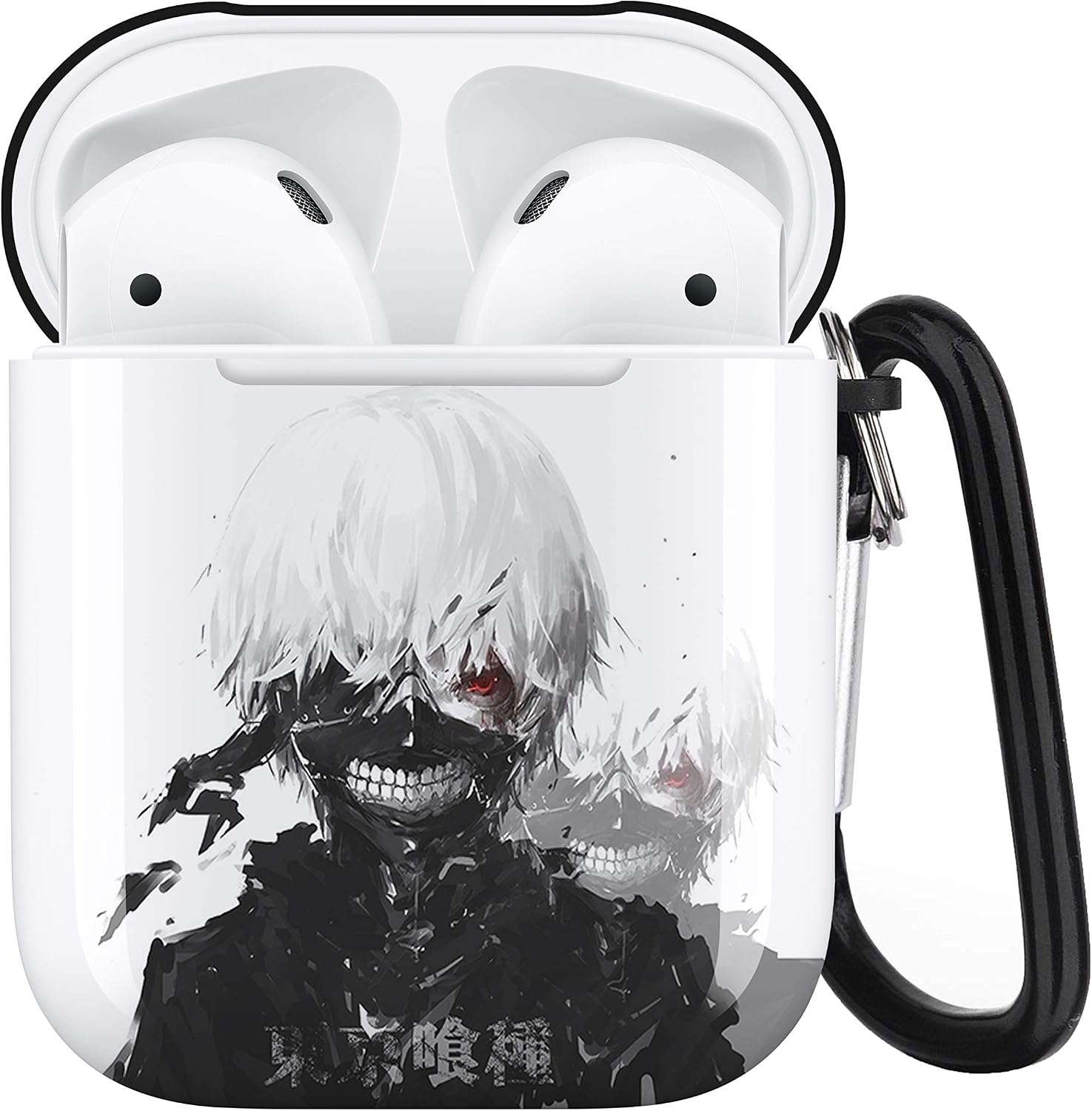 Tokyo Ghoul Case Personalize Ear Buds Wireless Earbuds Bluetooth Headphones 42H Playtime Stereo Noise Cancelling Earpods Air Buds in-Ear Earphones with Microphone Waterproof Touch (Blue)