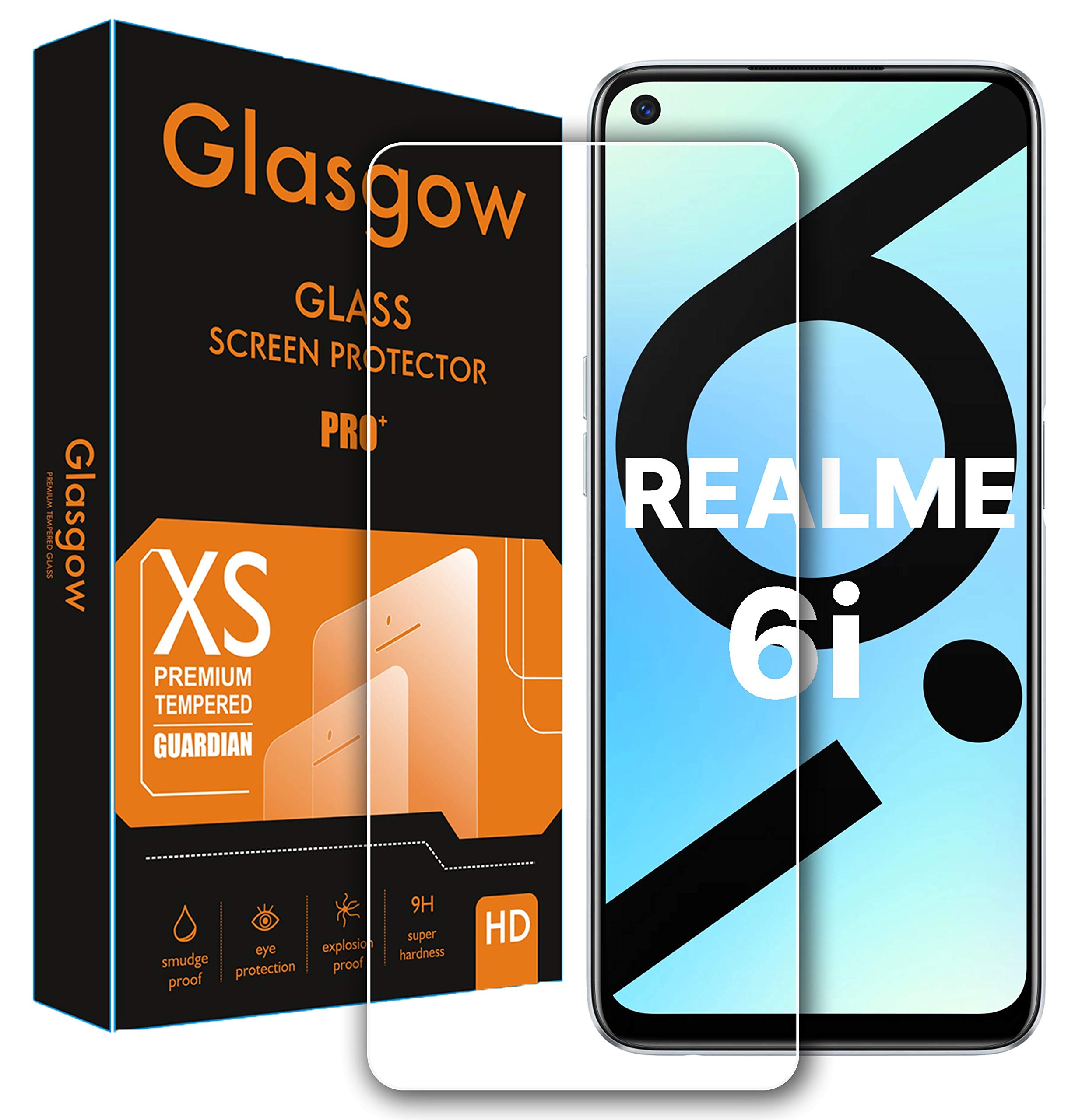 Glasgow |For Realme 6i | Tempered Glass Screen Protector Guard | Bubble Free Installation | Gorilla (B08DY8RW7B) Amazon Price History, Amazon Price Tracker