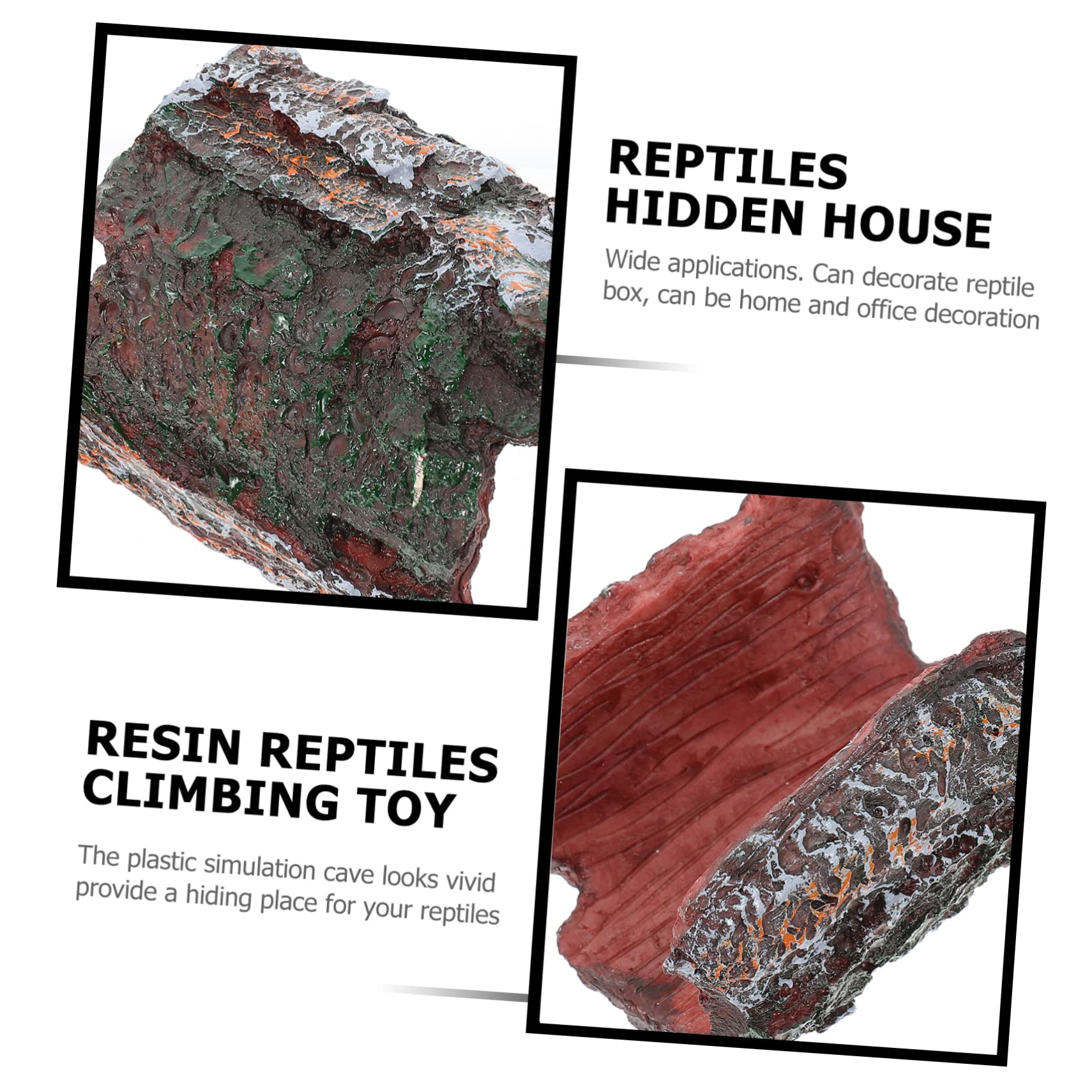 Toddmomy Bark Reptiles Climbing Platform Turtle Hiding Cave Landscaping Decor for Turtles Frogs Lizards and Pets Natural Look Material Use