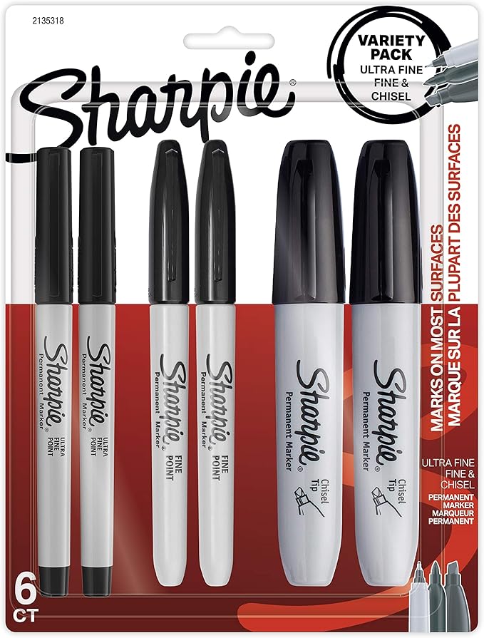 Amazon.com : Sharpie Permanent Markers Variety Pack, Featuring Fine, Ultra-Fine, and Chisel