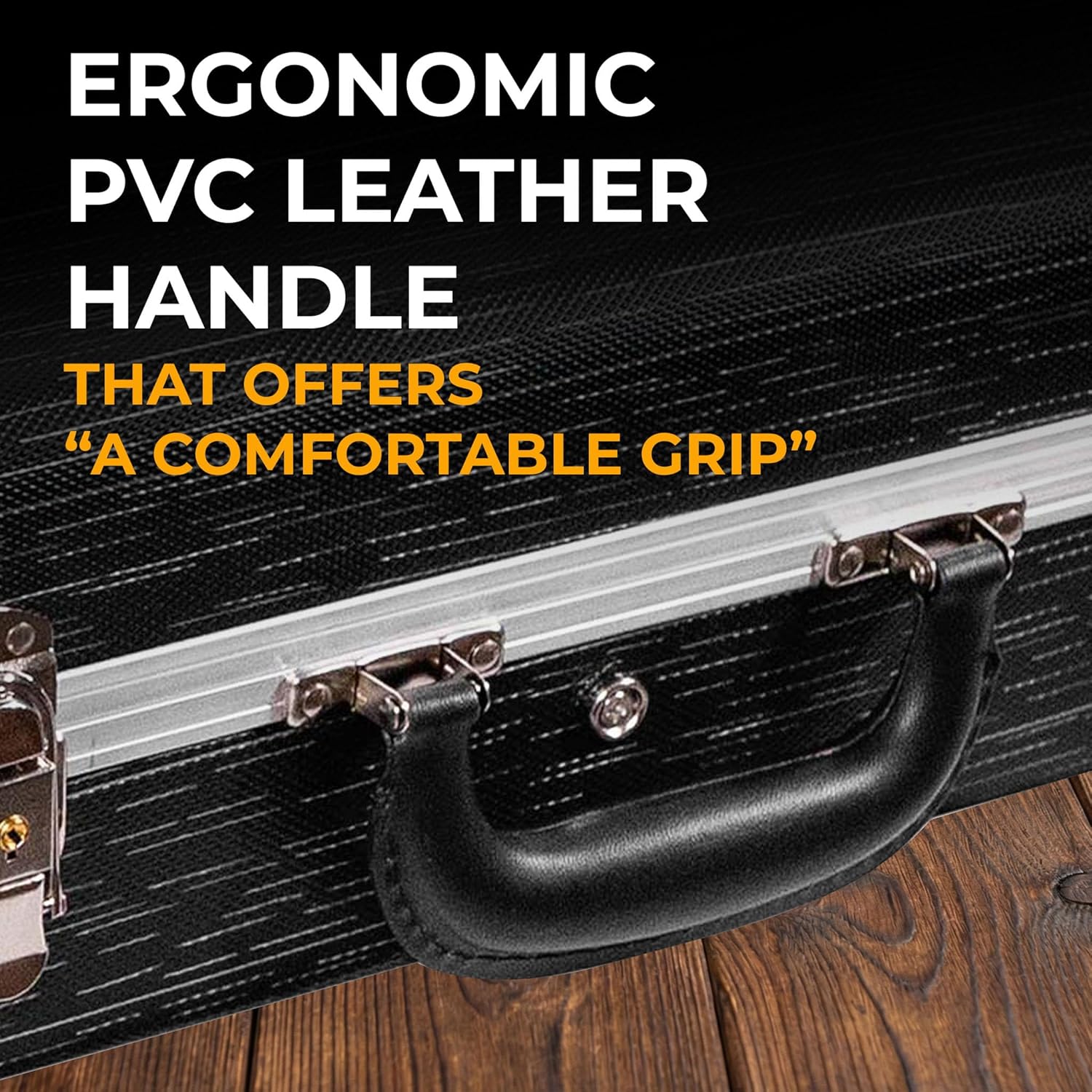 Gearlux Deluxe ABS Bass Guitar Case, Fits Fender Precision/Jazz Bass and More with Exterior Lock and Key, Interior Accessory Compartment, and Plush Interior Padding