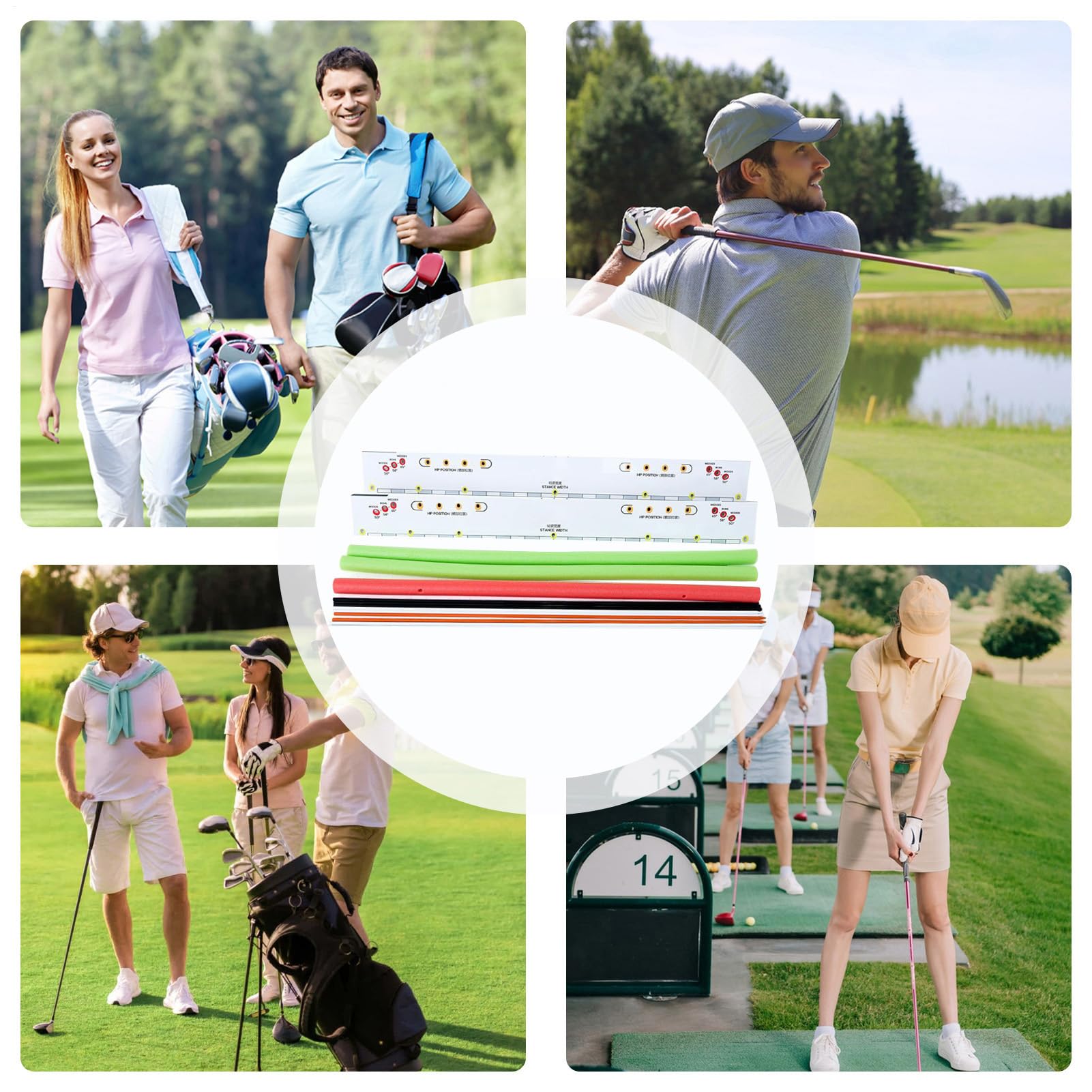 Trener toru swinga golfowego Zestaw treningowy zwiększający celność | Trener Płaszczyzny Zamachu Golfowego Do użytku wewnątrz i na zewnątrz domu, garażu, drzwi, ganku, podwórka, ogrodu, patio,