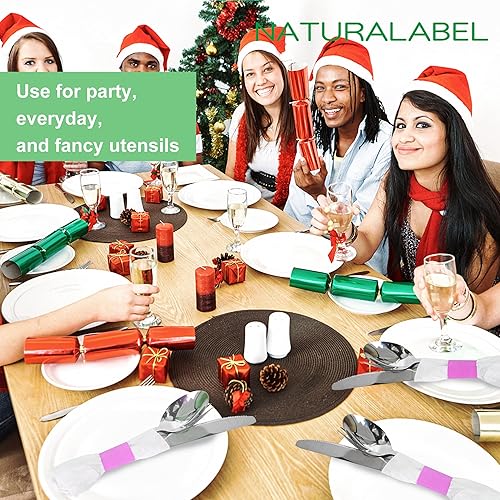 Vista 60 de NATURALABEL Servilletero estándar, servilleteros de papel autoadhesivos, 2000 unidades (blanco)