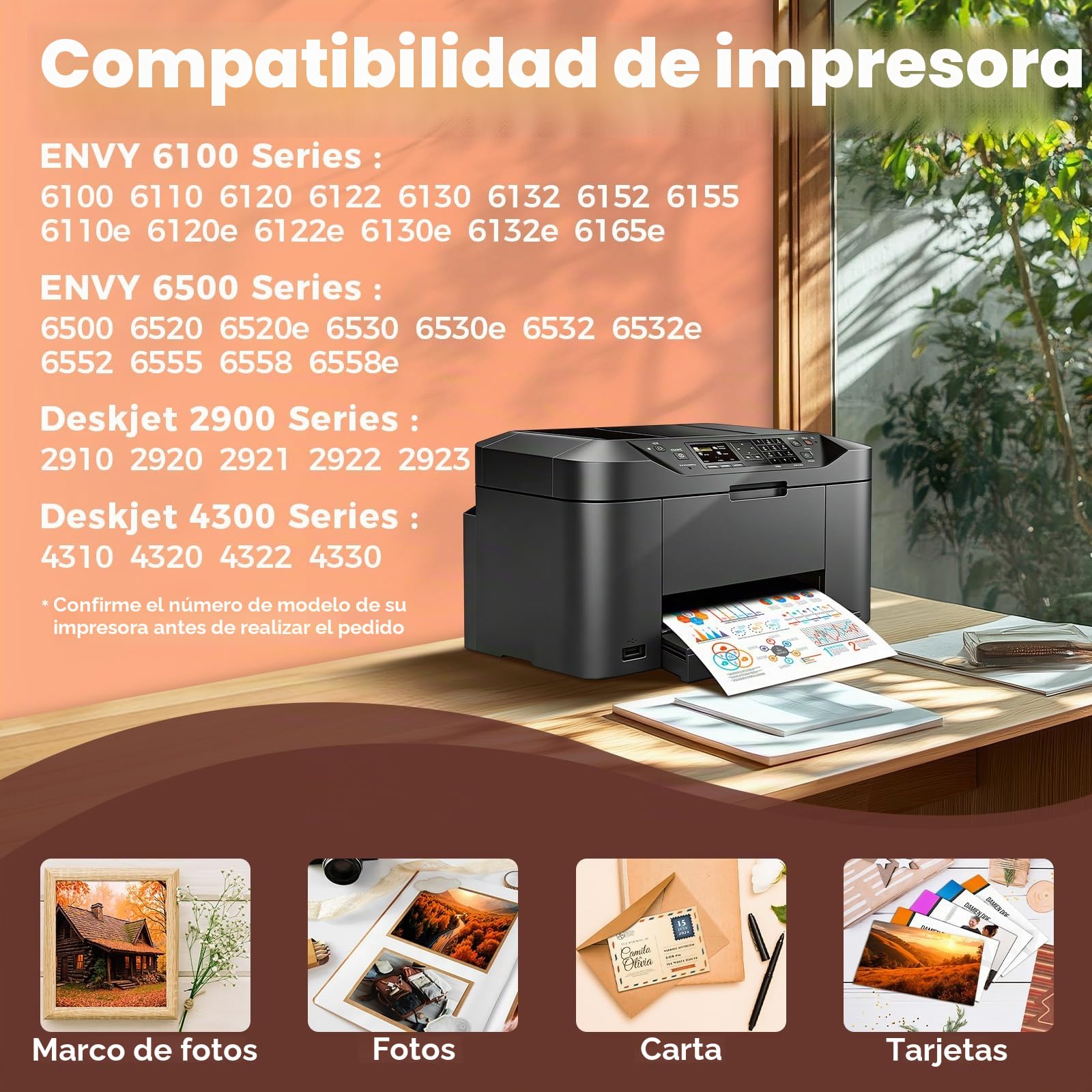 Miss Deer 308XL Negro Cartuchos de Tinta Compatible con Cartuchos de Tinta HP 308 para Envy 6120e 6100e 6110e 6122e 6130e Envy 6520e 6500e 6530e 6532e DeskJet 2920 4310 4320,308XL Tinta Negro