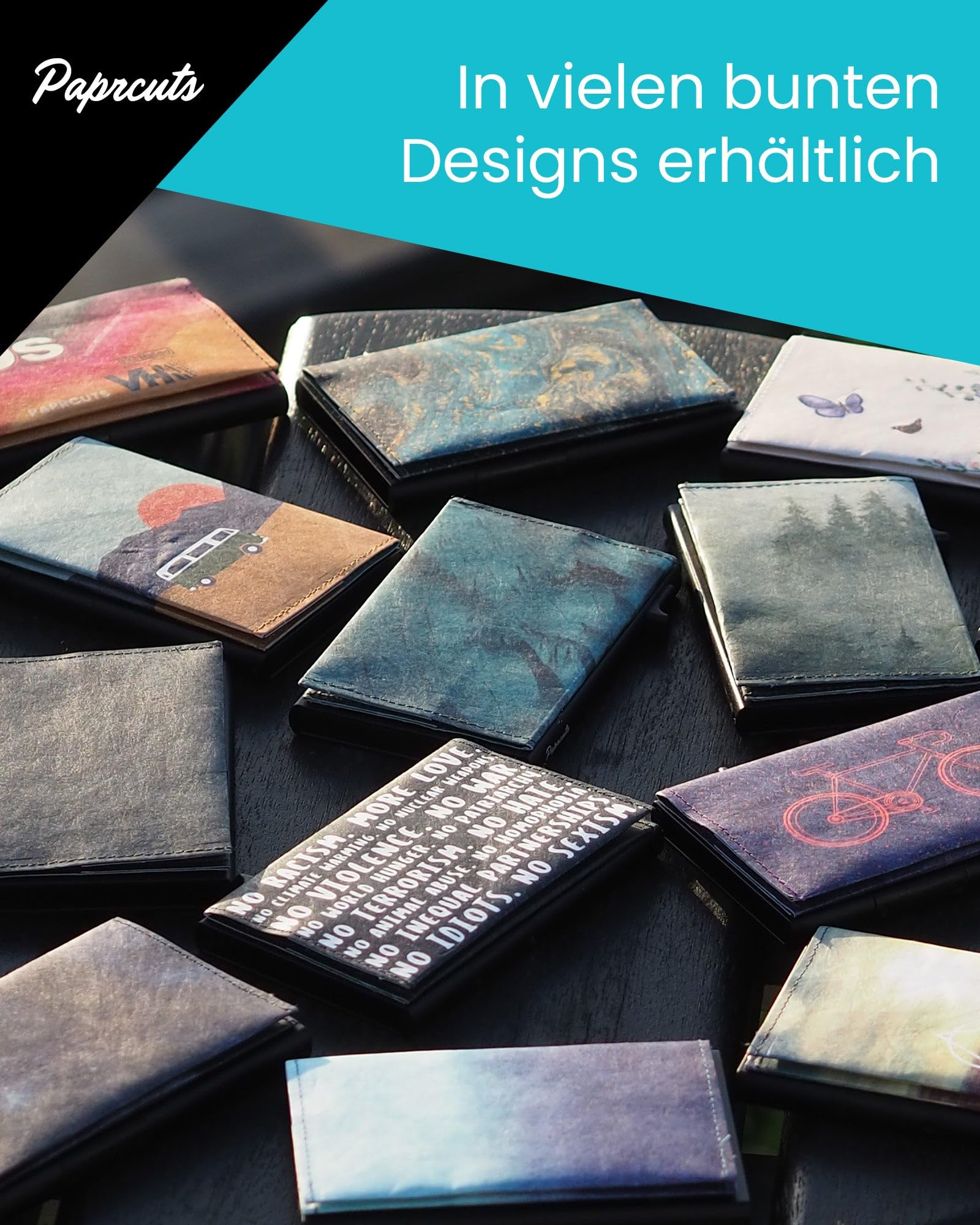 Paprcuts RFID Alu Kartenetui - Dünner Kartenhalter aus kratzfestem Aluminium und reißfestem HiTech Material Tyvek Bis zu 12 Karten & Geldscheine mit RFID Schutz Ultraleicht Unisex | Gameboy