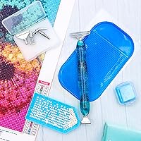 Vista 6 de ZYNERY Kit de 18 bolígrafos de pintura de diamante, puntas de metal y bolígrafos de resina, accesorios de herramientas de pintura de diamante