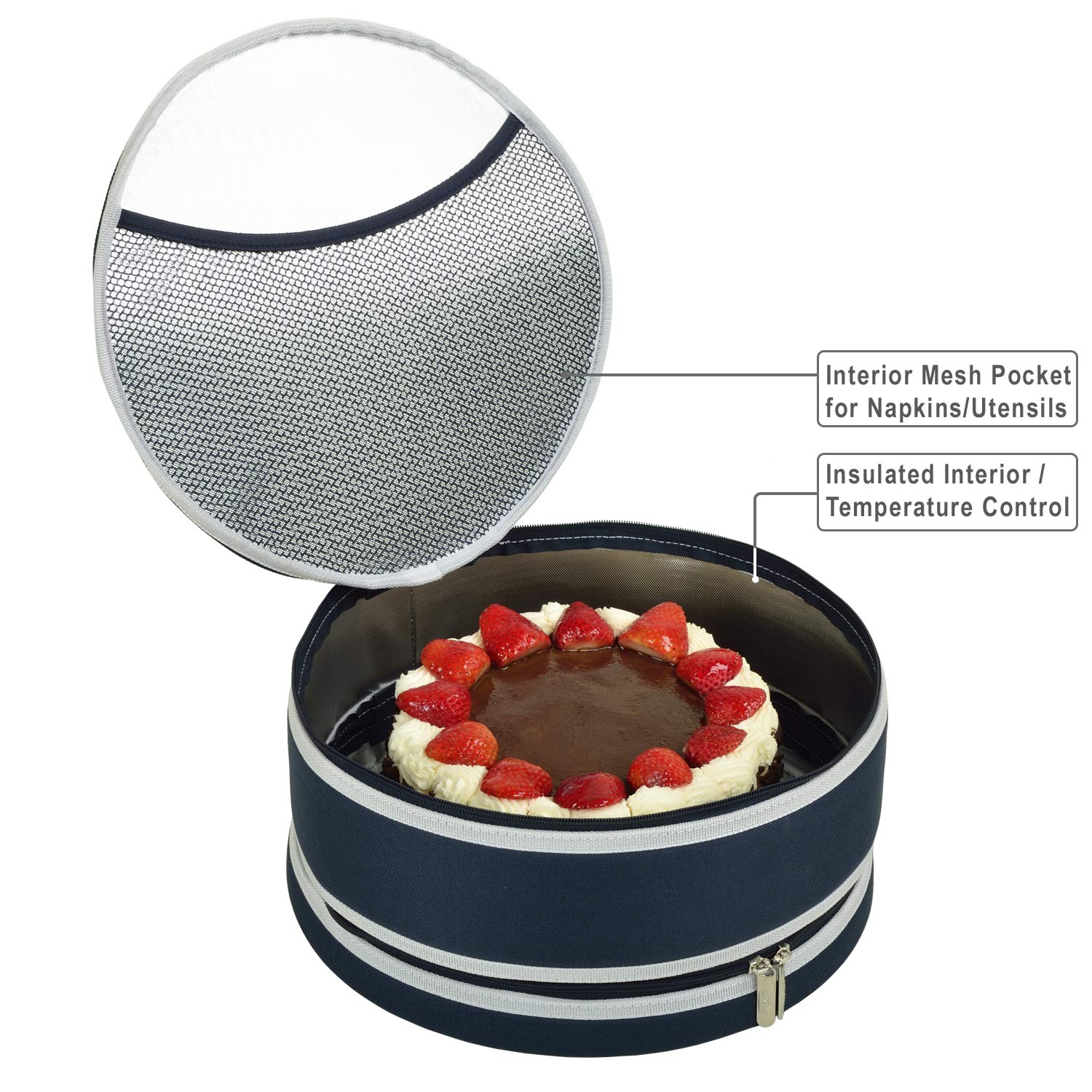 Picnic Ascot 540-BLB Carrier Pie-Cake Grassetto - Blu marino