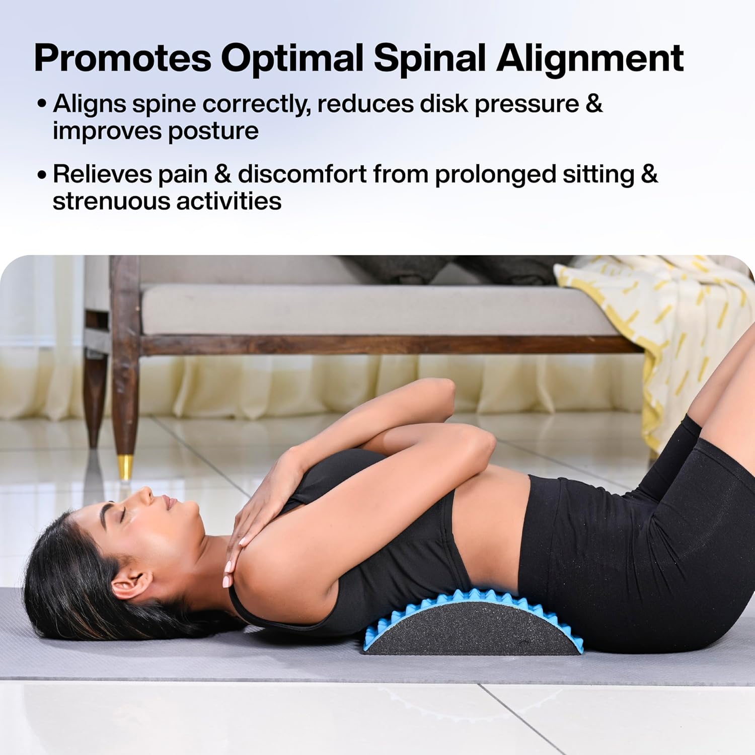 FOVERA Gel Back Stretcher Lumbar Traction for Upper & Lower Back Pain Relief, Lumbar Support, Sciatica Nerve, Spinal Stenosis, Posture Correction, Back Excercise, Back Cracker FOVERA Gel Back Stretcher Lumbar Traction for Upper & Lower Back Pain Relief, Lumbar Support, Sciatica Nerve, Spinal Stenosis, Posture Correction, Back Excercise, Back Cracker