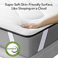 Vista 3 de Maxzzz Protector de colchón matrimonial, cubrecolchón de espuma viscoelástica refrescante, protector superior de almohada para colchones de 8 a 23
