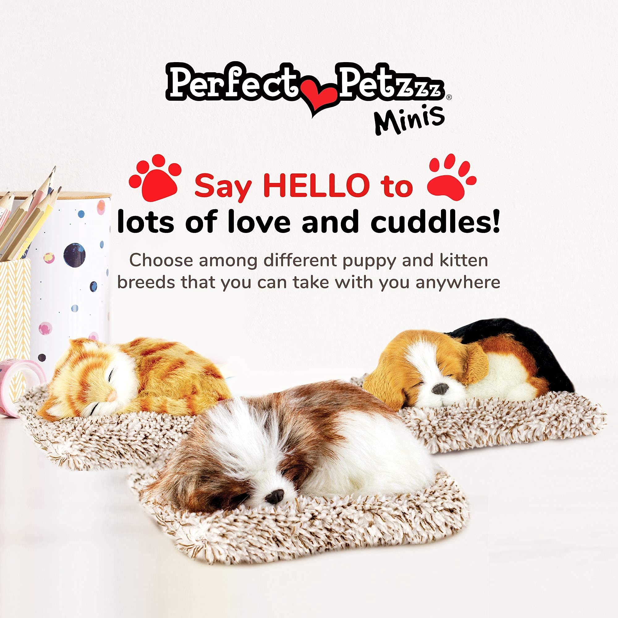 Perfect Petzzz Minis Shih Tzu, Realistic, Life-Like Stuffed Interactive Plush Toy, Electronic Pets, Companion Pet with 100% Handcrafted Synthetic Fur - Image 8