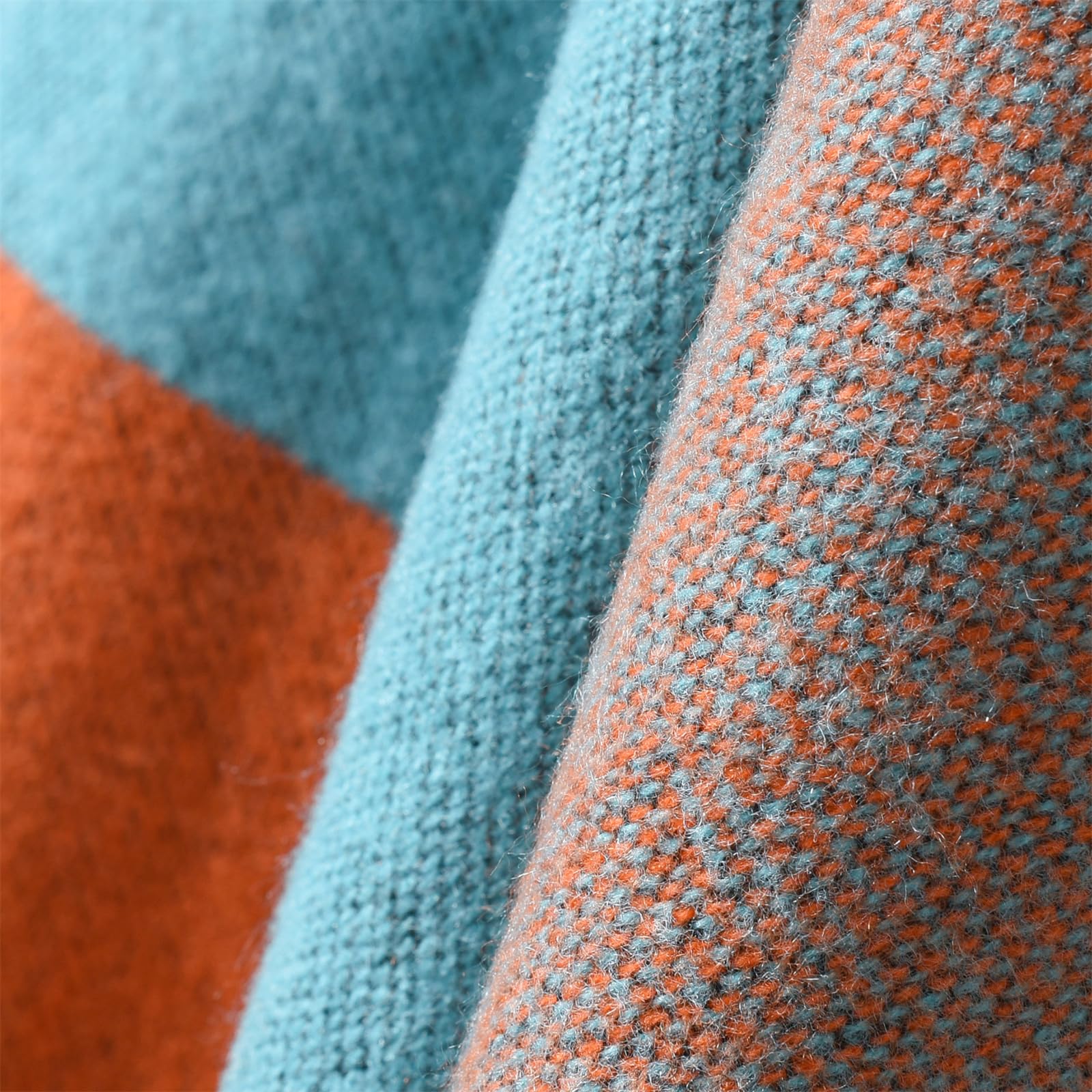 Poncho Mantella Scialcano Autunno E Inverno Donne Warp Warp Knitting Color Matching Sciallo Caldo alla Moda