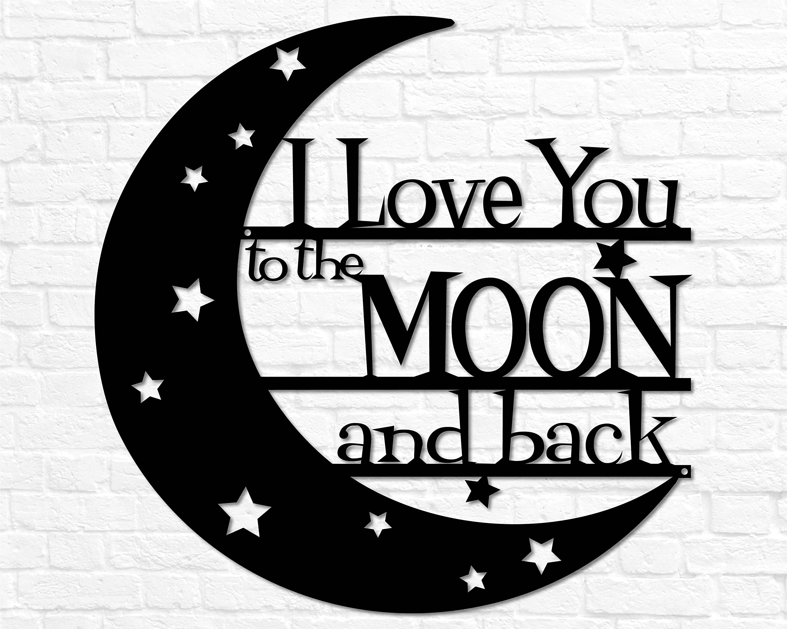 I Love You to the Moon and Back Sign | Nursery Decor | Nursery Sign | Kids Bedroom Sign | Above Crib Signs Birthday Gift | Baby Room Decor